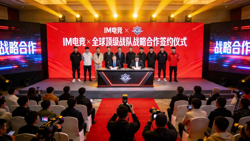 IM电竞与全球顶级战队战略合作签约仪式现场全景照片