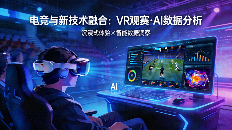 电竞与新技术融合场景 - VR观赛与AI数据分析展示