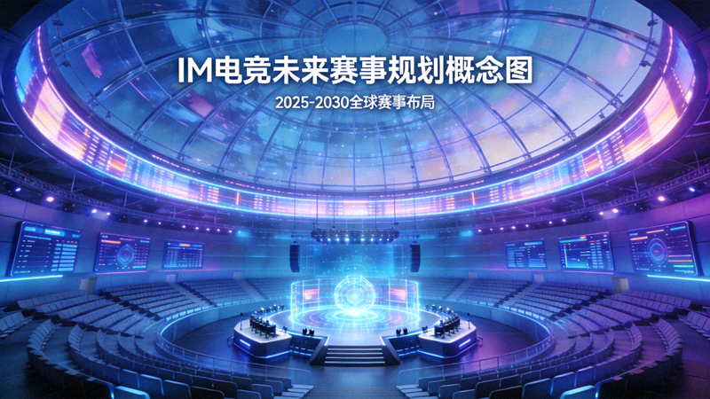 IM电竞未来赛事规划概念图 - 现代化电竞赛事场馆