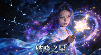 英雄联盟新英雄'破晓之星'官方概念图 - 星光环绕的神秘女性角色